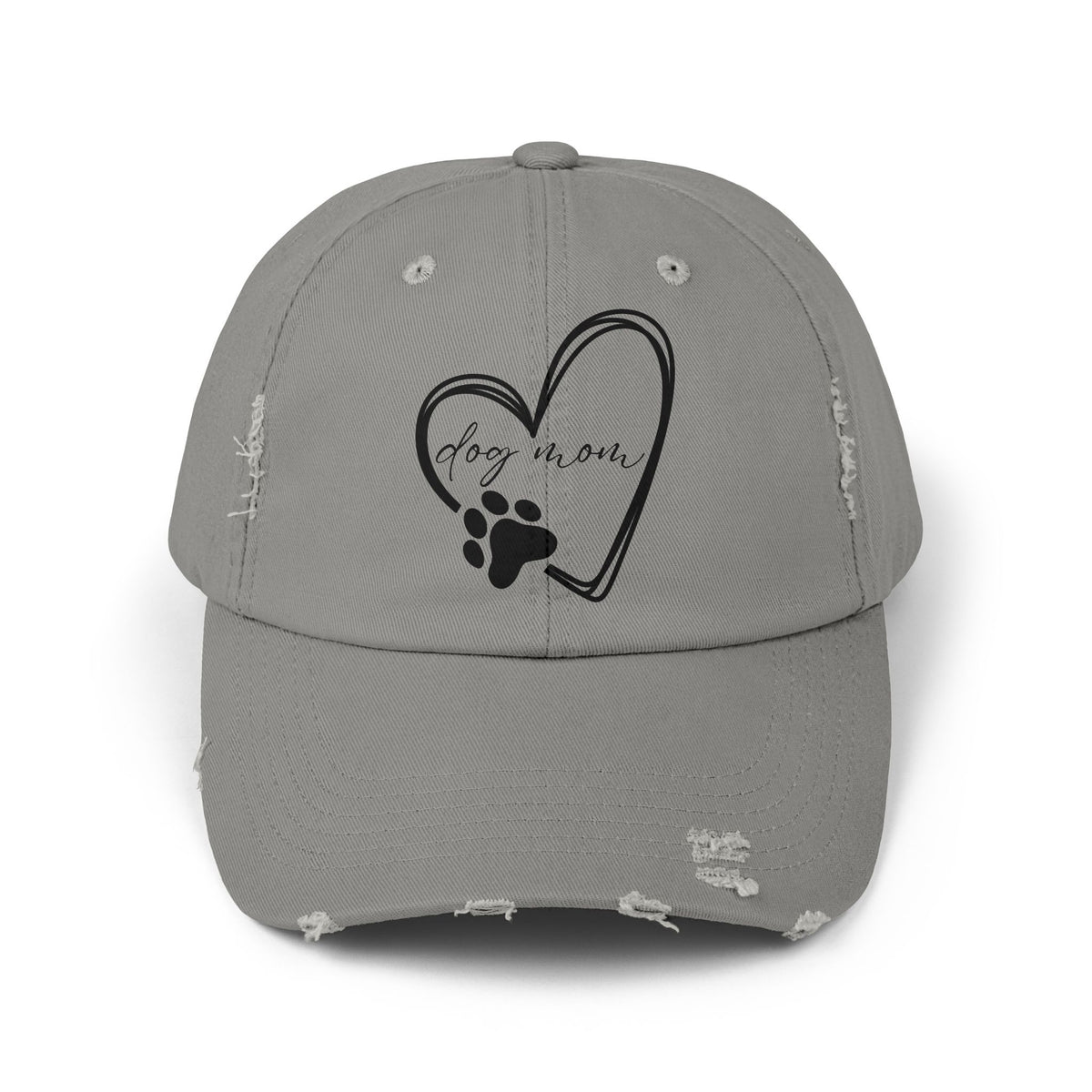 "DOG MOM" - Distressed Hat