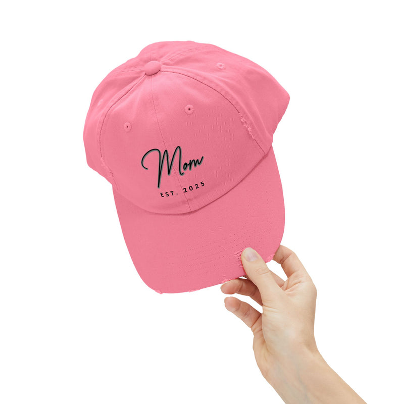 "MOM EST. 2025" - Distressed Hat