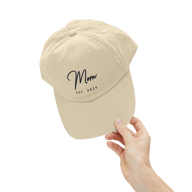 "MOM EST. 2025" - Distressed Hat