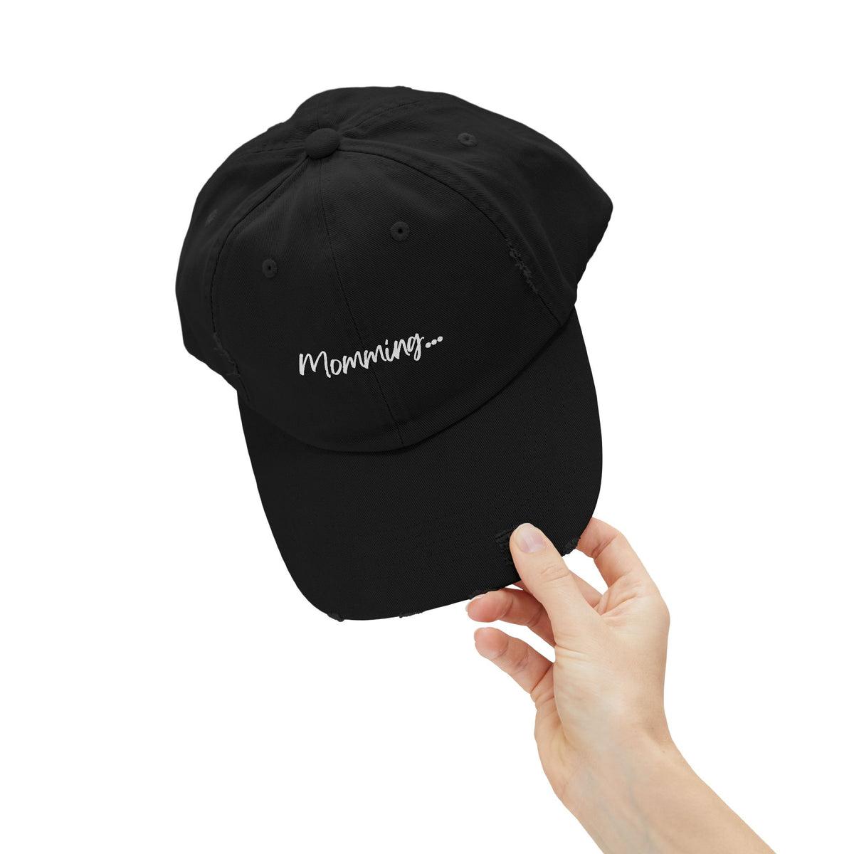 "MOMMING" - Distressed Hat