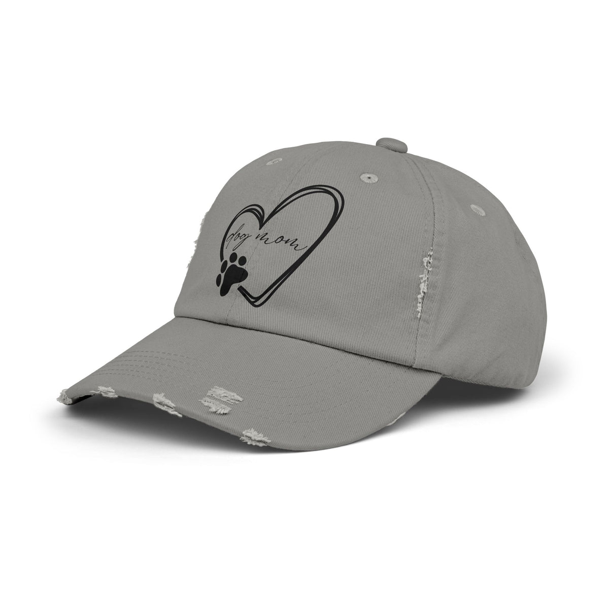 "DOG MOM" - Distressed Hat