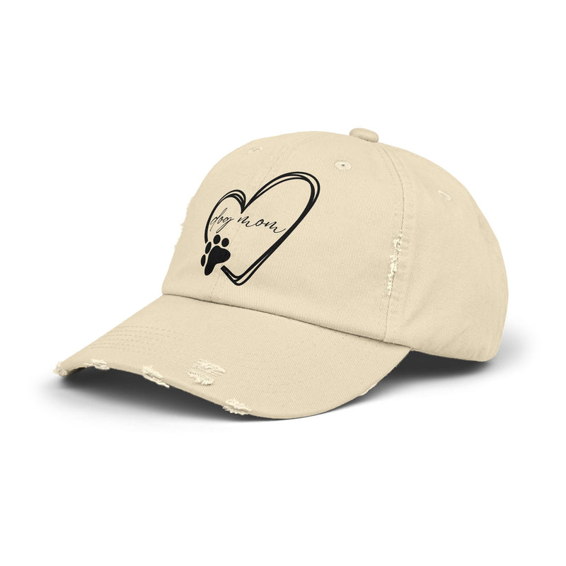 "DOG MOM" - Distressed Hat