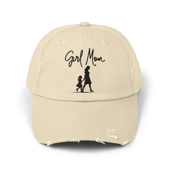 "GIRL MOM" - Distressed Hat